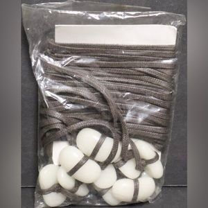 10 White Stone Necklaces with Leather New in Package